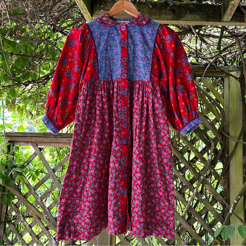 Vintage patchwork floral dress